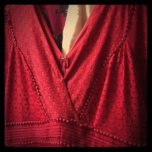Lane Bryant Red Lace dress size 16 NWT